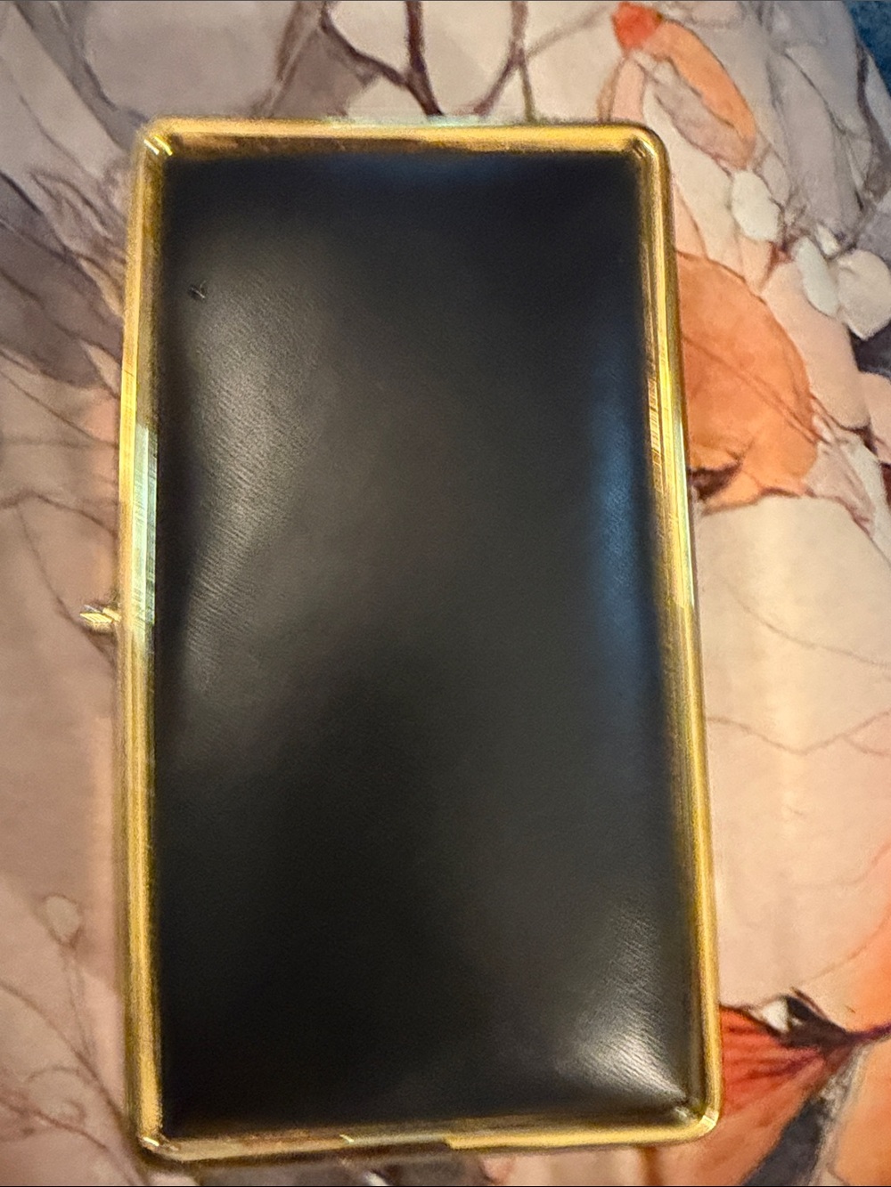Valerie Stevens Black Leather Clutch